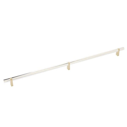 Emtek - Select Bar Cabinet Pull 20 Inch C-C, Rectangular Bar Stem, Smooth Bar