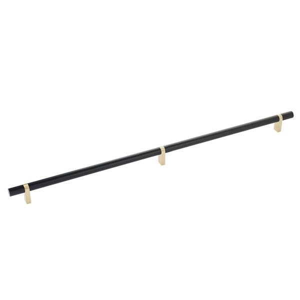 Emtek - Select Bar Cabinet Pull 20 Inch C-C, Rectangular Bar Stem, Smooth Bar