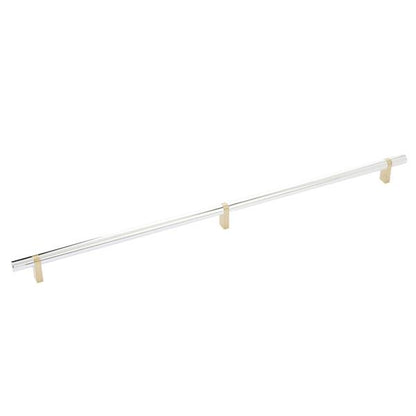 Emtek - Select Bar Cabinet Pull 20 Inch C-C, Rectangular Bar Stem, Smooth Bar