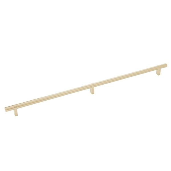 Emtek - Select Bar Cabinet Pull 20 Inch C-C, Rectangular Bar Stem, Smooth Bar