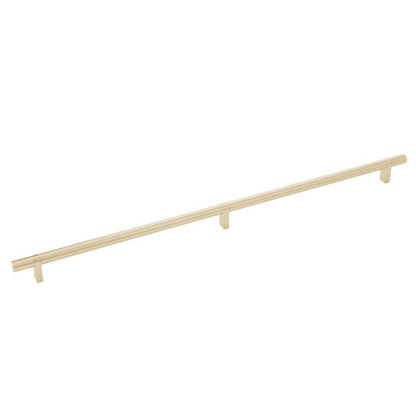 Emtek - Select Bar Cabinet Pull 20 Inch C-C, Rectangular Bar Stem, Smooth Bar