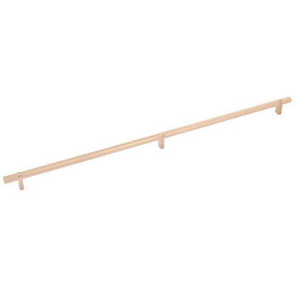 Emtek - Select Bar Cabinet Pull 24 Inch C-C, Rectangular Bar Stem, Knurled Bar
