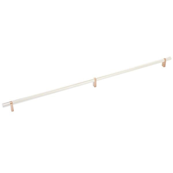 Emtek - Select Bar Cabinet Pull 24 Inch C-C, Rectangular Bar Stem, Knurled Bar
