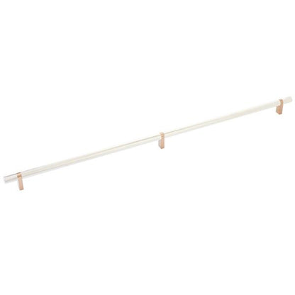 Emtek - Select Bar Cabinet Pull 24 Inch C-C, Rectangular Bar Stem, Knurled Bar