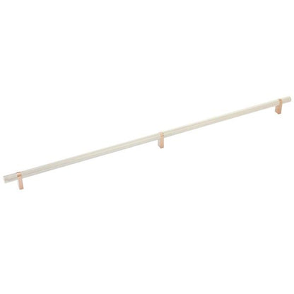 Emtek - Select Bar Cabinet Pull 24 Inch C-C, Rectangular Bar Stem, Knurled Bar