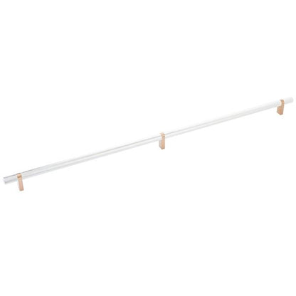 Emtek - Select Bar Cabinet Pull 24 Inch C-C, Rectangular Bar Stem, Knurled Bar
