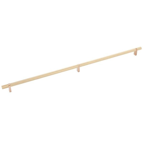 Emtek - Select Bar Cabinet Pull 24 Inch C-C, Rectangular Bar Stem, Knurled Bar