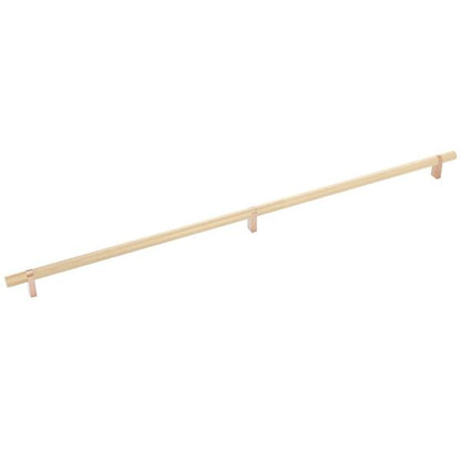 Emtek - Select Bar Cabinet Pull 24 Inch C-C, Rectangular Bar Stem, Knurled Bar