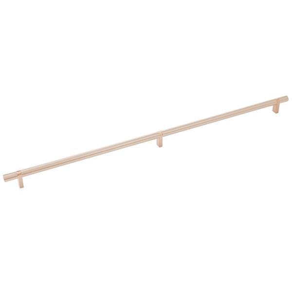 Emtek - Select Bar Cabinet Pull 24 Inch C-C, Rectangular Bar Stem, Smooth Bar