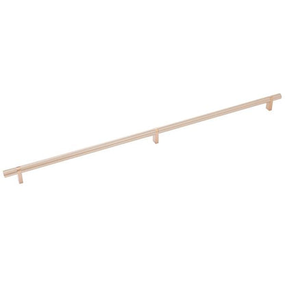 Emtek - Select Bar Cabinet Pull 24 Inch C-C, Rectangular Bar Stem, Smooth Bar