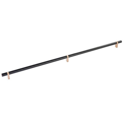 Emtek - Select Bar Cabinet Pull 24 Inch C-C, Rectangular Bar Stem, Smooth Bar