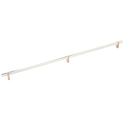 Emtek - Select Bar Cabinet Pull 24 Inch C-C, Rectangular Bar Stem, Smooth Bar