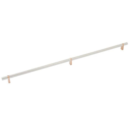 Emtek - Select Bar Cabinet Pull 24 Inch C-C, Rectangular Bar Stem, Smooth Bar