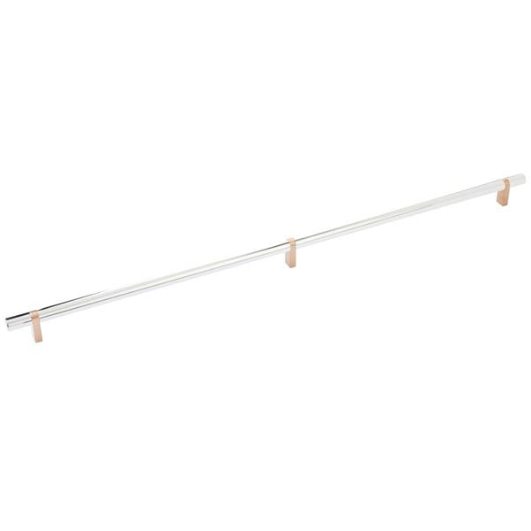 Emtek - Select Bar Cabinet Pull 24 Inch C-C, Rectangular Bar Stem, Smooth Bar
