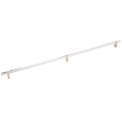 Emtek - Select Bar Cabinet Pull 24 Inch C-C, Rectangular Bar Stem, Smooth Bar