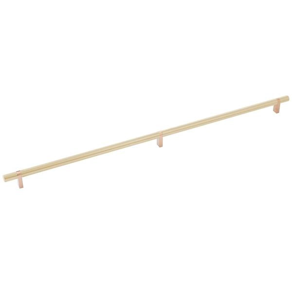 Emtek - Select Bar Cabinet Pull 24 Inch C-C, Rectangular Bar Stem, Smooth Bar