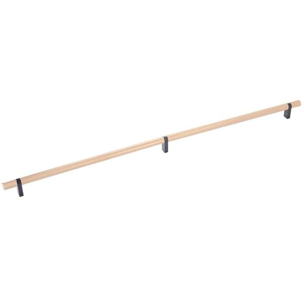 Emtek - Select Bar Cabinet Pull 24 Inch C-C, Rectangular Bar Stem, Knurled Bar