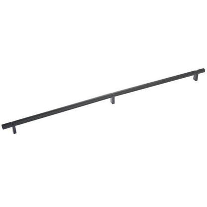 Emtek - Select Bar Cabinet Pull 24 Inch C-C, Rectangular Bar Stem, Knurled Bar