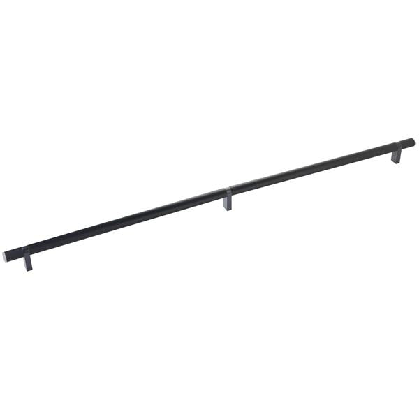 Emtek - Select Bar Cabinet Pull 24 Inch C-C, Rectangular Bar Stem, Knurled Bar