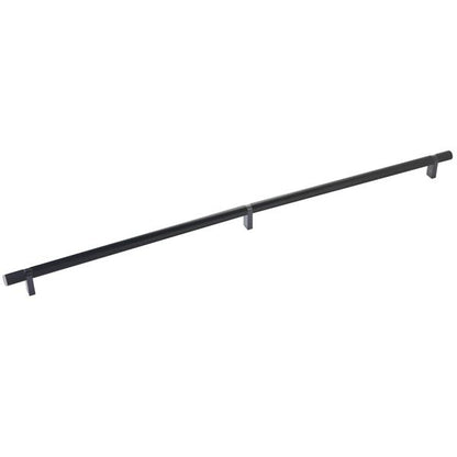 Emtek - Select Bar Cabinet Pull 24 Inch C-C, Rectangular Bar Stem, Knurled Bar