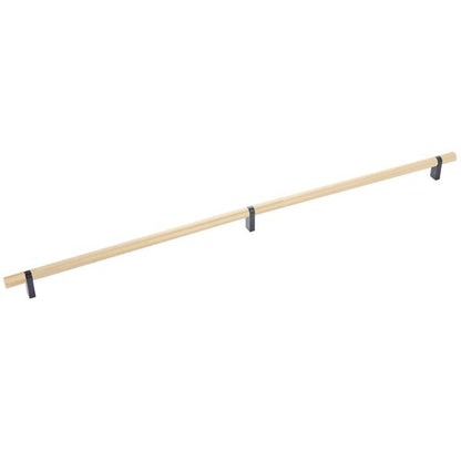 Emtek - Select Bar Cabinet Pull 24 Inch C-C, Rectangular Bar Stem, Knurled Bar