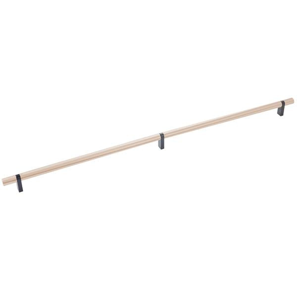 Emtek - Select Bar Cabinet Pull 24 Inch C-C, Rectangular Bar Stem, Smooth Bar