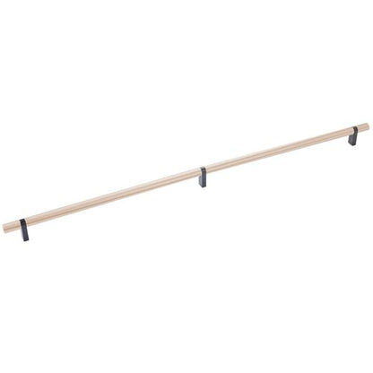 Emtek - Select Bar Cabinet Pull 24 Inch C-C, Rectangular Bar Stem, Smooth Bar