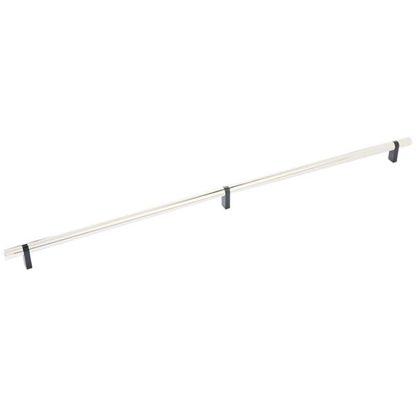Emtek - Select Bar Cabinet Pull 24 Inch C-C, Rectangular Bar Stem, Smooth Bar