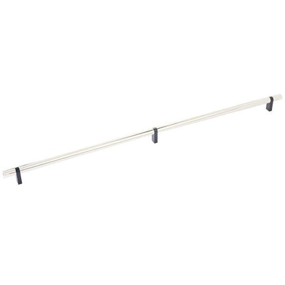 Emtek - Select Bar Cabinet Pull 24 Inch C-C, Rectangular Bar Stem, Smooth Bar