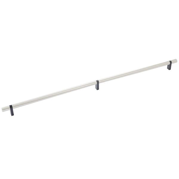 Emtek - Select Bar Cabinet Pull 24 Inch C-C, Rectangular Bar Stem, Smooth Bar