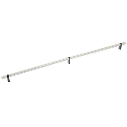 Emtek - Select Bar Cabinet Pull 24 Inch C-C, Rectangular Bar Stem, Smooth Bar