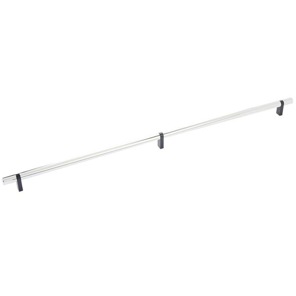 Emtek - Select Bar Cabinet Pull 24 Inch C-C, Rectangular Bar Stem, Smooth Bar