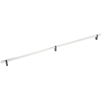 Emtek - Select Bar Cabinet Pull 24 Inch C-C, Rectangular Bar Stem, Smooth Bar