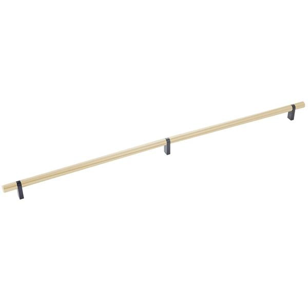 Emtek - Select Bar Cabinet Pull 24 Inch C-C, Rectangular Bar Stem, Smooth Bar