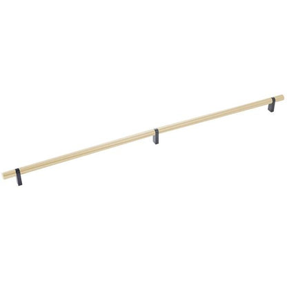 Emtek - Select Bar Cabinet Pull 24 Inch C-C, Rectangular Bar Stem, Smooth Bar