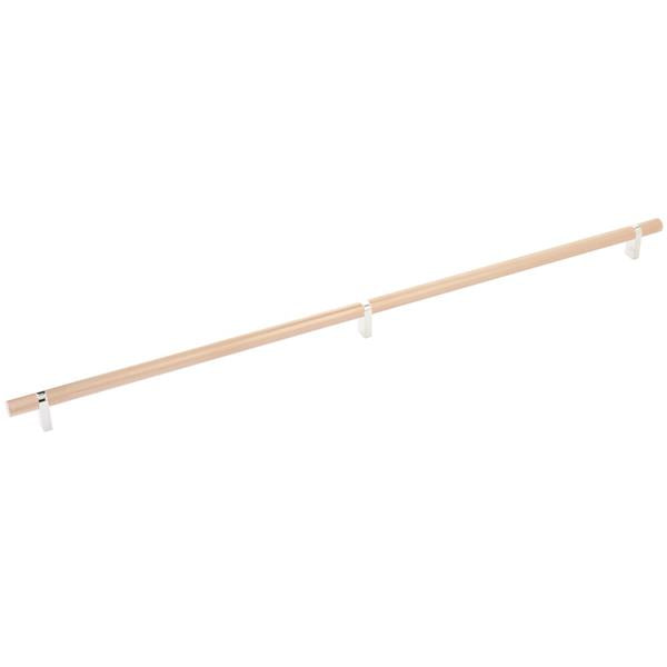 Emtek - Select Bar Cabinet Pull 24 Inch C-C, Rectangular Bar Stem, Knurled Bar