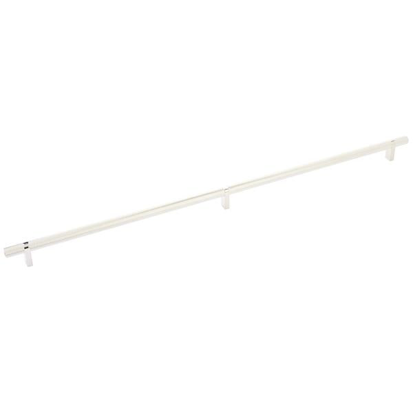 Emtek - Select Bar Cabinet Pull 24 Inch C-C, Rectangular Bar Stem, Knurled Bar