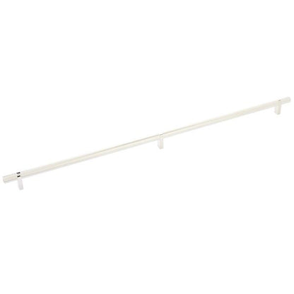 Emtek - Select Bar Cabinet Pull 24 Inch C-C, Rectangular Bar Stem, Knurled Bar