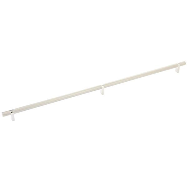 Emtek - Select Bar Cabinet Pull 24 Inch C-C, Rectangular Bar Stem, Knurled Bar