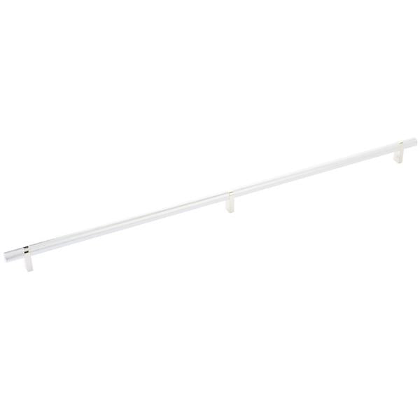 Emtek - Select Bar Cabinet Pull 24 Inch C-C, Rectangular Bar Stem, Knurled Bar