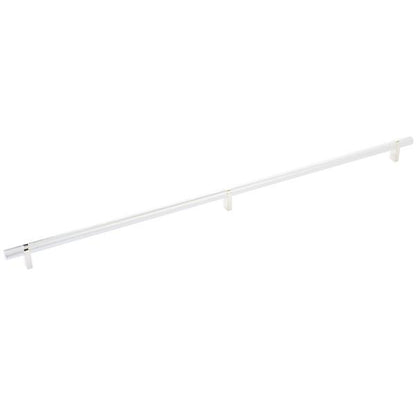 Emtek - Select Bar Cabinet Pull 24 Inch C-C, Rectangular Bar Stem, Knurled Bar