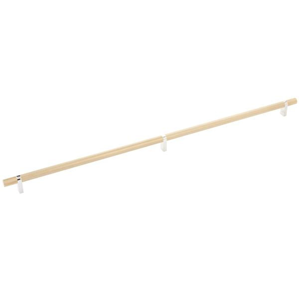 Emtek - Select Bar Cabinet Pull 24 Inch C-C, Rectangular Bar Stem, Knurled Bar