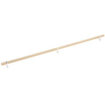 Emtek - Select Bar Cabinet Pull 24 Inch C-C, Rectangular Bar Stem, Knurled Bar