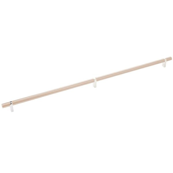 Emtek - Select Bar Cabinet Pull 24 Inch C-C, Rectangular Bar Stem, Smooth Bar