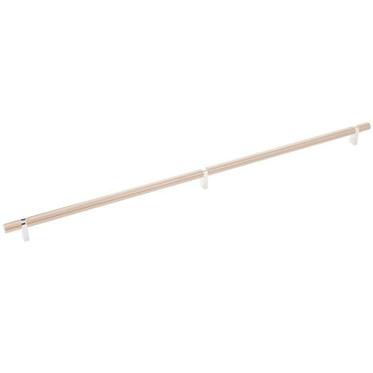 Emtek - Select Bar Cabinet Pull 24 Inch C-C, Rectangular Bar Stem, Smooth Bar