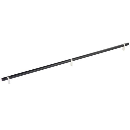 Emtek - Select Bar Cabinet Pull 24 Inch C-C, Rectangular Bar Stem, Smooth Bar