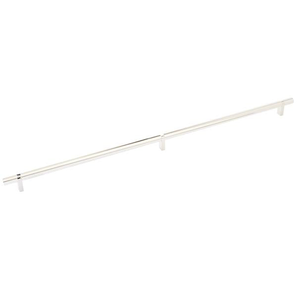 Emtek - Select Bar Cabinet Pull 24 Inch C-C, Rectangular Bar Stem, Smooth Bar