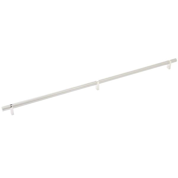 Emtek - Select Bar Cabinet Pull 24 Inch C-C, Rectangular Bar Stem, Smooth Bar