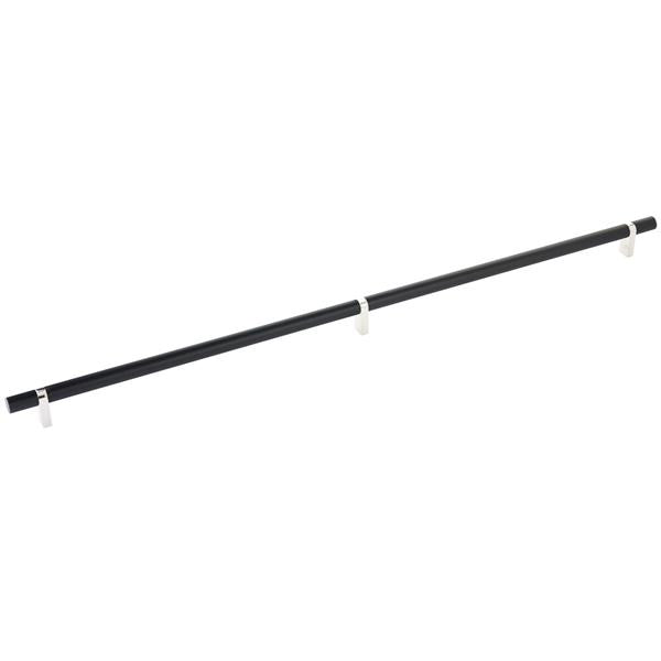 Emtek - Select Bar Cabinet Pull 24 Inch C-C, Rectangular Bar Stem, Smooth Bar