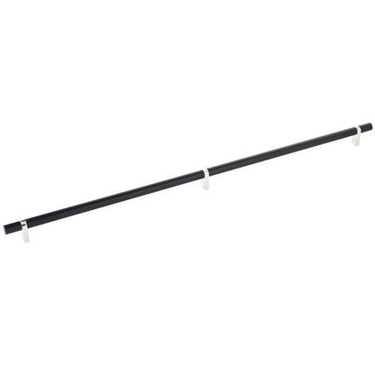 Emtek - Select Bar Cabinet Pull 24 Inch C-C, Rectangular Bar Stem, Smooth Bar